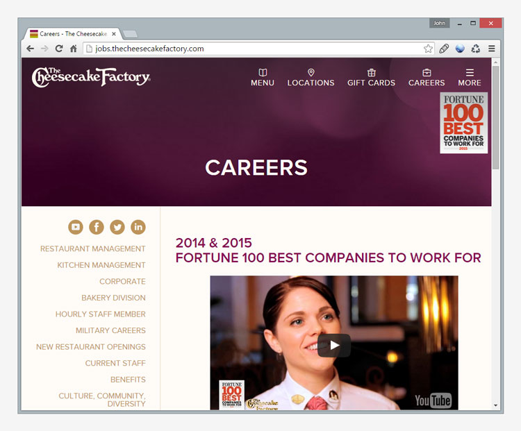 The Cheesecake Factory Careers